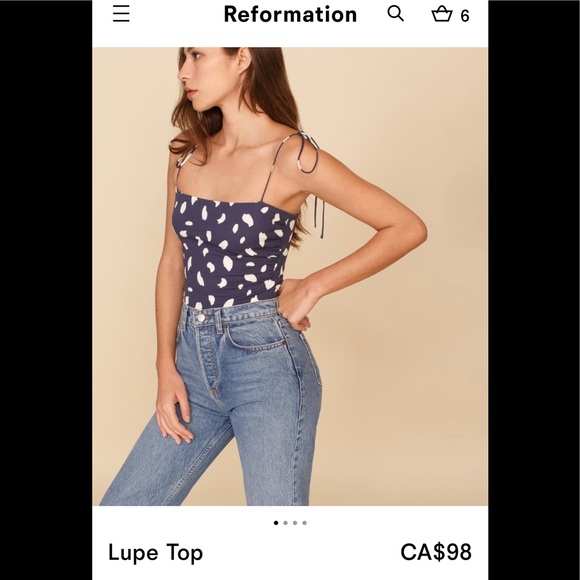 NWT reformation Lupe Top - Picture 3 of 14